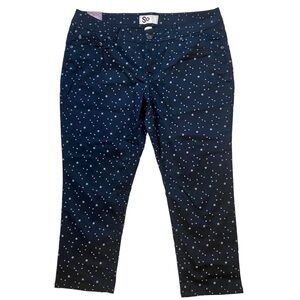 SO Beyond Navy Soft Straight Leg‎ Capris with Star Print Juniors 17 Women’s XL